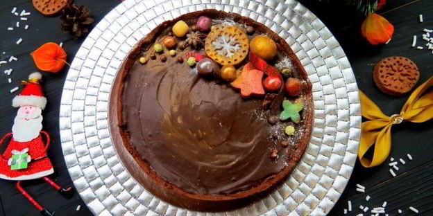 шоколадно-каштановый тарт