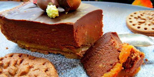 шоколадно-каштановый тарт