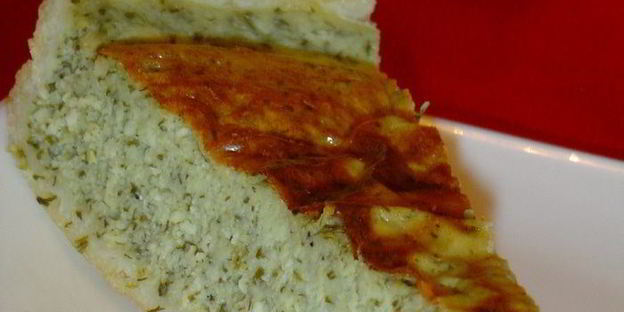 сырно-творожный тарт с весенней зеленью