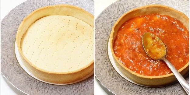 тарт деревенский с миндалем и абрикосами