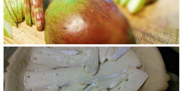 тарт с камамбером и грушей