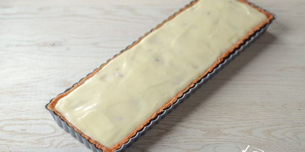 тарт с персиками и заварным кремом