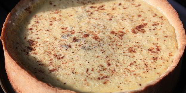 тарт с заварным кремом и мускатным орехом