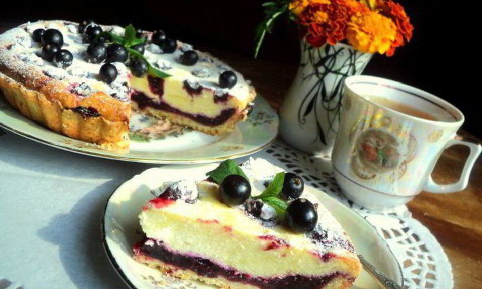 Рецепт тарта со смородиной и творогом