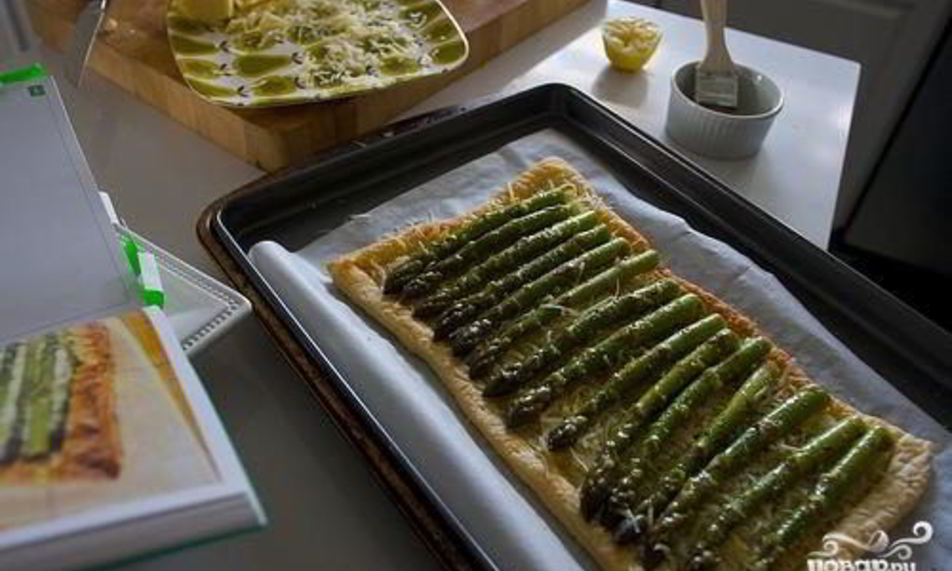 Рецепт тарта со спаржея и лимонома