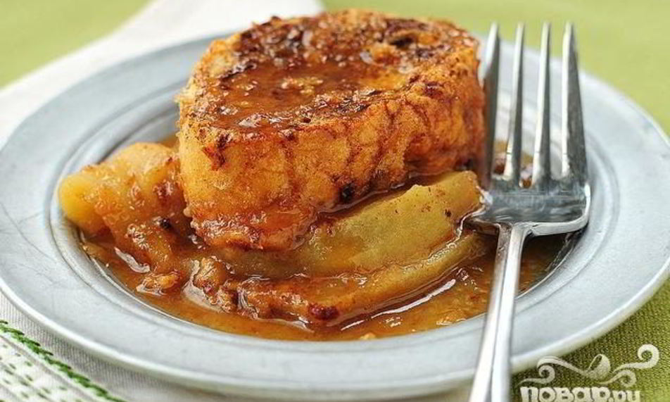 Рецепт французских тостов с яблоками и виски
