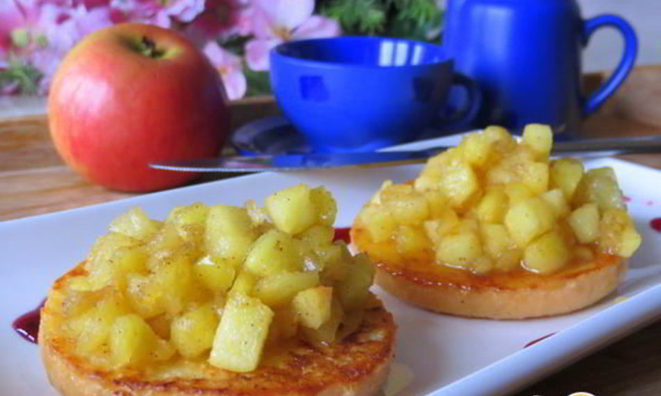 Рецепт французских тостов с яблоками