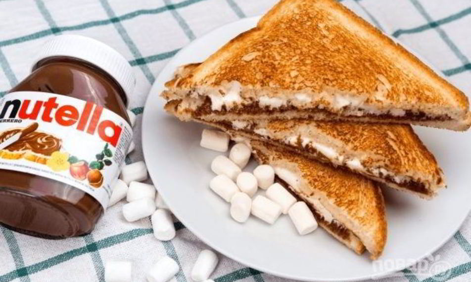 Рецепт тоста с нутеллой и маршмеллоу