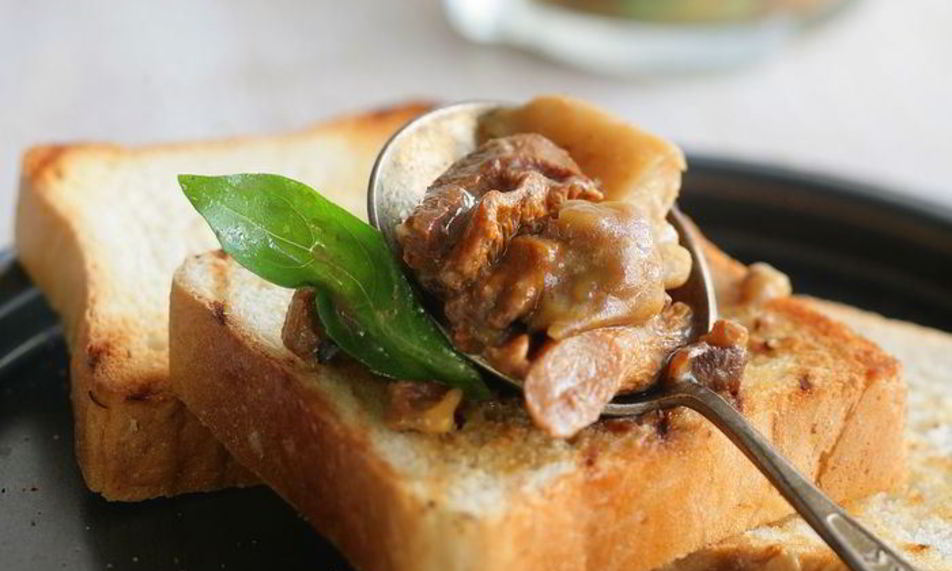 Рецепт тостов с грибным соусом