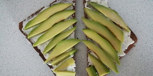 тосты с каймаком и авокадо