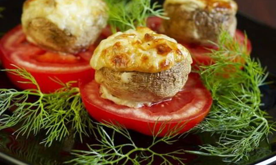 Рецепт творожной закуски с грибами