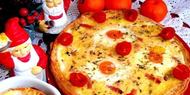 глазунья в съедобной сковородке