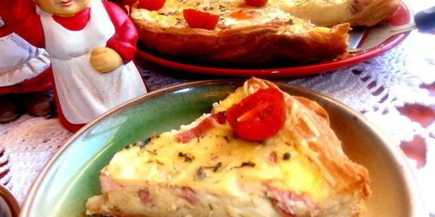 глазунья в съедобной сковородке