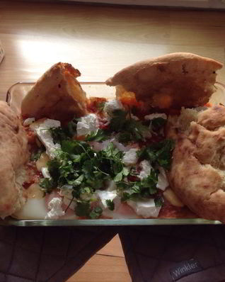 Шакшука с лавашом