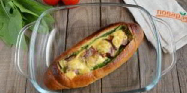 сказочная булка с яичницей внутри