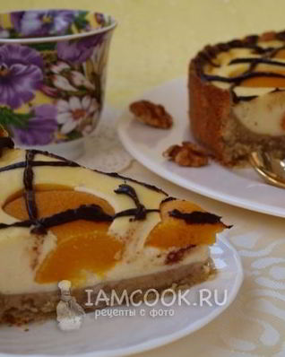 Торт Яичница с персиками и шоколадом