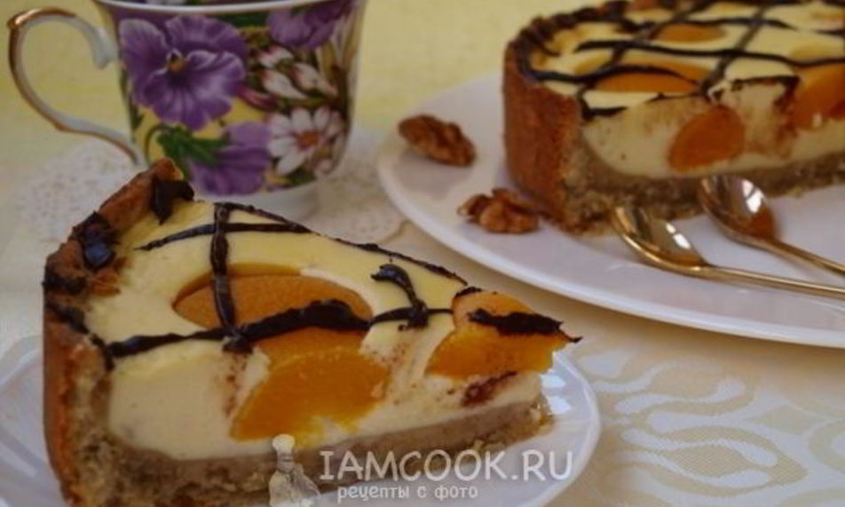 Рецепт торта яичница с персиками и шоколадом