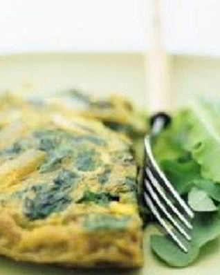 Яичница-болтунья со шпинатом