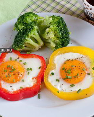 Яичница глазунья в перце