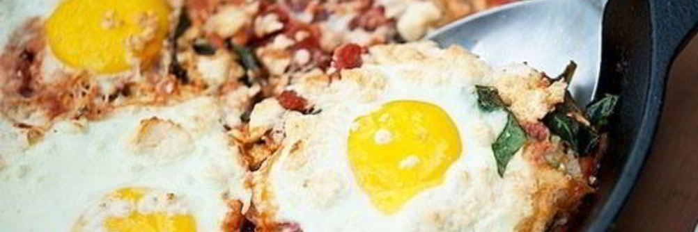 Яичница с брынзой