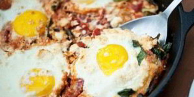 яичница с брынзой