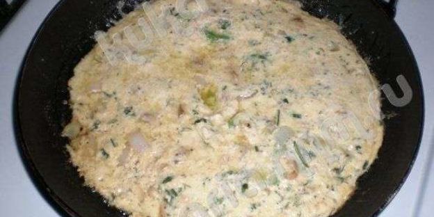 яичница с грибами и лососем по-калифорнийски