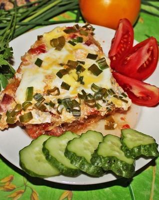 Яичница с кабачками