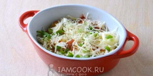 яичница с картофелем и беконом в духовке