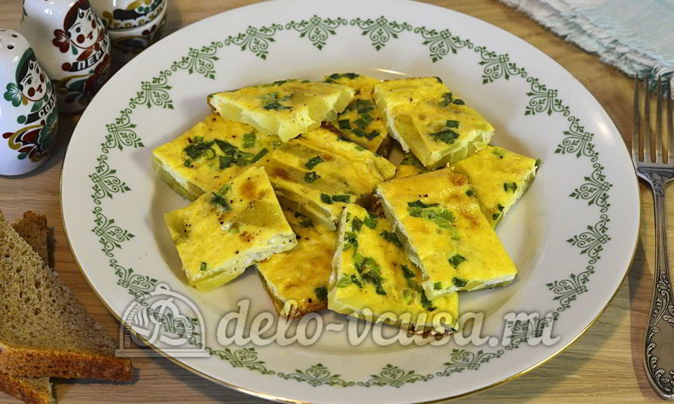 Рецепт яичницы с картофелем