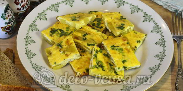 яичница с картофелем