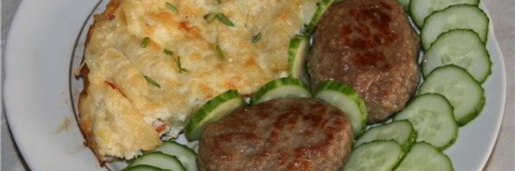 Яичница с макаронами