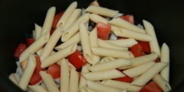 яичница с макаронами