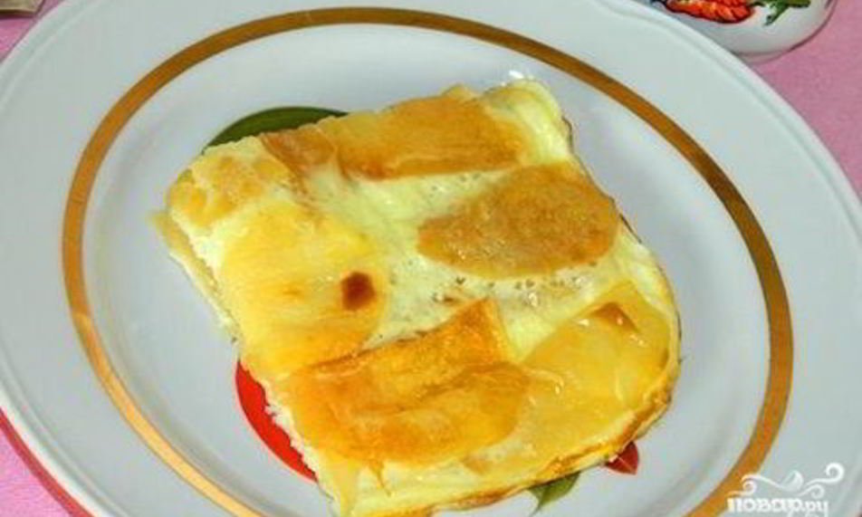 Рецепт яичницы с яблоками