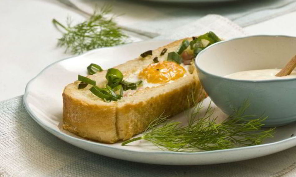 Рецепт яичницы в чиабатте