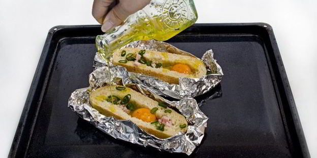 яичница в чиабатте