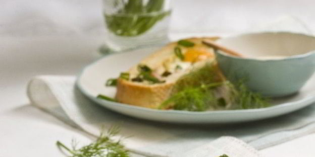 яичница в чиабатте