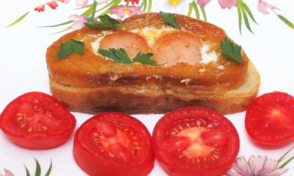 Рецепт яичницы в хлебе