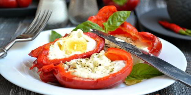 яичница в перце в микроволновке