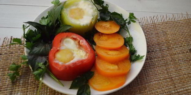 яичница в перце