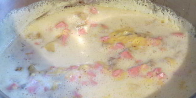 яичница в слоеном тесте к завтраку