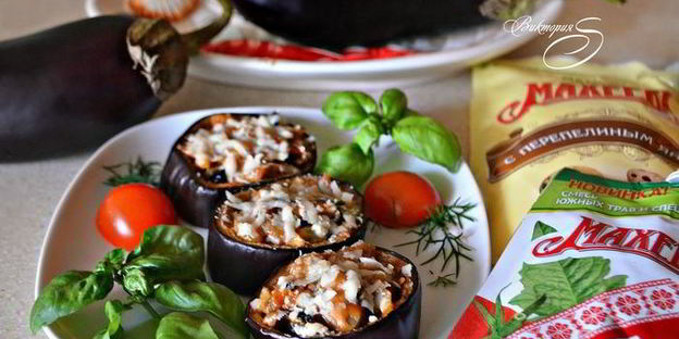 закуска из баклажанов с мидиями