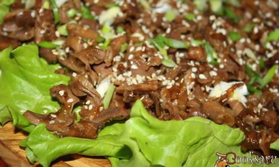 Рецепт закуски из куриных желудков