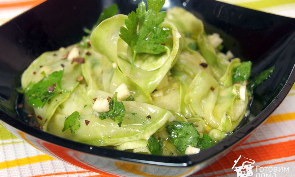 Рецепт закуски из маринованных кабачков