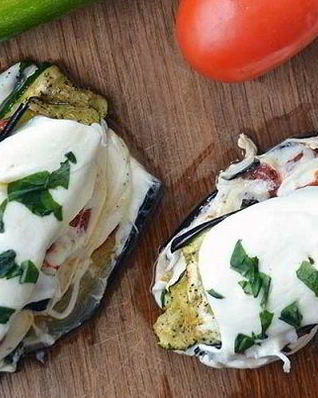 Закуска из печеных овощей с сыром