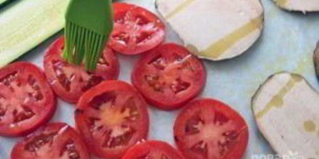 закуска из печеных овощей с сыром