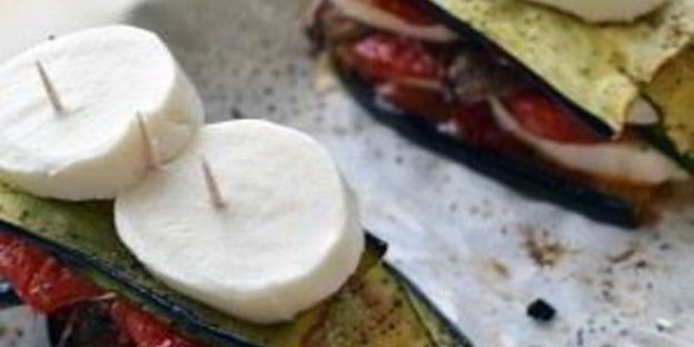 закуска из печеных овощей с сыром