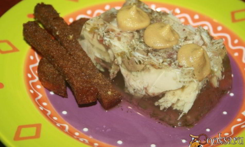 Рецепт базового заливного из курицы с сухой кавказской аджикой