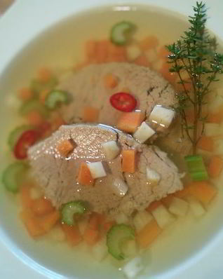 Телячье заливное