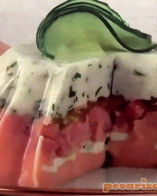 Цветное заливное с ветчиной