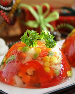 Вегетарианское заливное к Новому Году